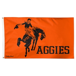 3X5 VAULT BRONC WITH AGGIES DELUXE FLAG
