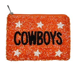 FAN GLAM ORANGE WITH STARS COIN BAG