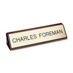 Xstamper Xecutives Plastic Name Plates On Wood
