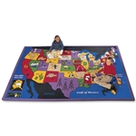 Carpets for Kids Discover America US Map Area Rug