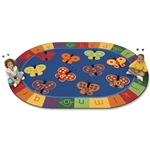 Carpets for Kids 123 ABC Butterfly Fun Oval Rug