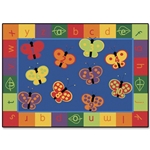 Carpets for Kids 123 ABC Butterfly Fun Rctngle Rug