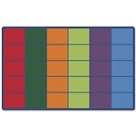 Carpets for Kids Color Rows 30-space Seating Rug