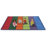 Carpets for Kids Color Rows 36-space Seating Rug