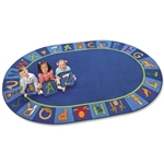 Carpets for Kids A to Z Animals Oval Area Rug