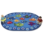 Carpets for Kids Fishing For Literacy Oval Rug