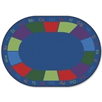 Carpets for Kids Colorful Places Oval Sitting Rug