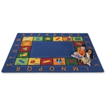 Carpets for Kids Bilingual Colorful Rectangle Rug