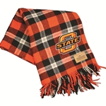 PENDLETON OSU TARTAN PLAID MOTOR BLANKET