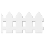 Hygloss Prod. White Fence Design Border Strips