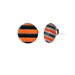 ORANGE & BLACK CIRCLE EARRING