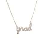 GRAD SCRIPT NECKLACE