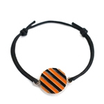 ORANGE & BLACK CIRCLE BRACELET