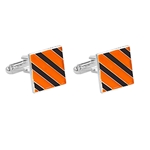 ORANGE & BLACK CUFF LINKS