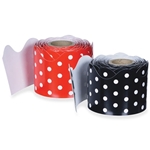 Carson White Dots Cont. Roll Scalloped Border