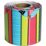 Carson Colorful Owls Cont. Roll Scalloped Border