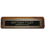 Xstamper 2"x10" Deluxe Wood Desk Sign