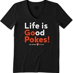 LIFE IS GOOD SHORT SLEEVE V NECK
