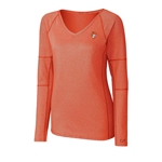 ORANGE LONG SLEEVE V NECK VICTORY TOP