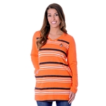 ORANGE WITH BLACK STRIPE FRENCH TERRY TUNIC