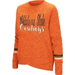 HEATHER ORANGE LONG SLEEVE CREW SWEATSHIRT