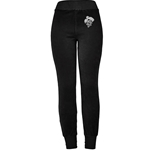 BLACK VELOUR CUFFED PANT
