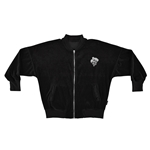 BLACK VELOUR BOMBER JACKET
