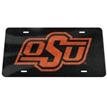 OSU BLACK GLITTER LICENSE PLATE