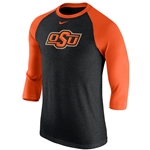 NIKE 3/4 TRI-BLEND LOGO RAGLAN BASEBALL