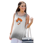 GAMEDAY COUTURE GREY AND WHITE OMBRE TANK