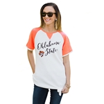 GAMEDAY COUTURE RAGLAN WAFFLE TEE