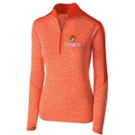 HEATHER ORANGE 1/2 ZIP PULLOVER
