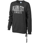 CHARCOAL RALLY LACE UP PULLOVER