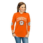 GAMEDAY COUTURE ORANGE LONG SLEEVE ELBOW PATCH TEE