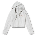 BIRCH V NECK HOODED CROP SWEATSHIRT