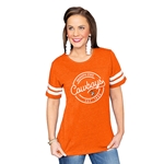 GAMEDAY COUTURE BOYFRIEND STRIPE SLEEVE TEE