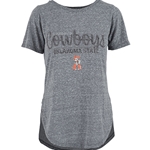 HEATHER GREY ROUNDED CREW TEE