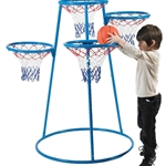 Children's Fact. 4-hoop Basketball Stand