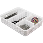 Advantus Plastic Weave Bin Set