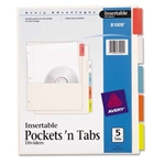 Avery Insertable 5-Tab Dividers