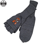 GREY ESCANABA KNIT FLIP MITTEN