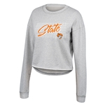 RAW EDGE CROP SWEATSHIRT