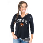 GAMEDAY COUTURE KNOTCHED STRIPE TOP