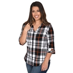 ORANGE/BLACK PLAID TUNIC