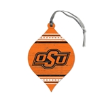 STRIPED CHAMP TEARDROP ORNAMENT