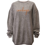 COWBOYS GREY CORDED CREW