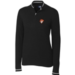 BLACK LAKEMONT TIPPED 1/2 ZIP SWEATER