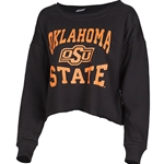 BLACK DETERMINATION CROP SWEATSHIRT