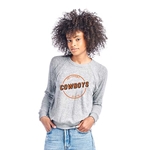 GREY BRUSHED RAGLAN TOP