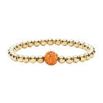 RUSTIC CUFF IRELAND GOLD WITH ORANGE